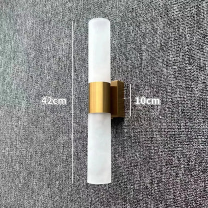 Modern frosted glass led wall lamp bedroom sconce gold silver & black
