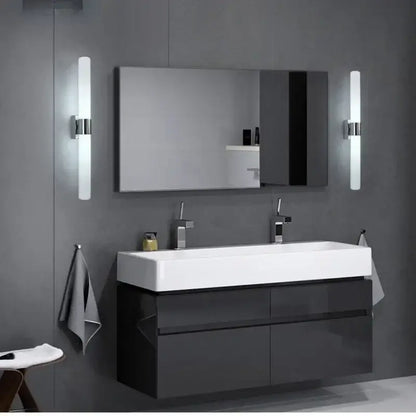 Modern frosted glass led wall lamp bedroom sconce gold silver & black