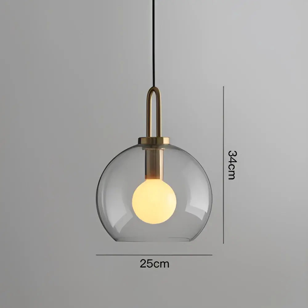 Modern frosted gray glass ball pendant light dining room set