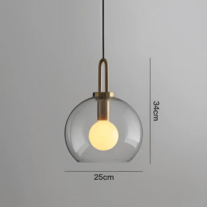 Modern frosted gray glass ball pendant light dining room set