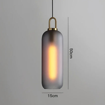 Modern frosted gray glass ball pendant light dining room set