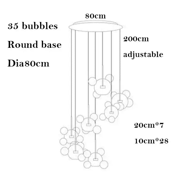 Modern frosted white bubble ball pendant light for kitchen island