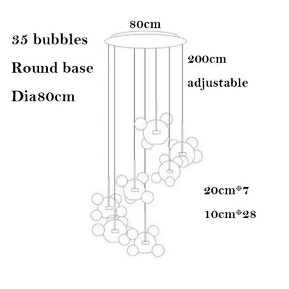 Modern frosted white bubble ball pendant light for kitchen island