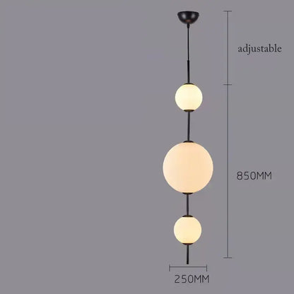 Modern frosted white glass ball pendant lamp for dining room
