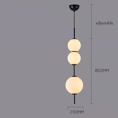 Modern frosted white glass ball pendant lamp for dining room