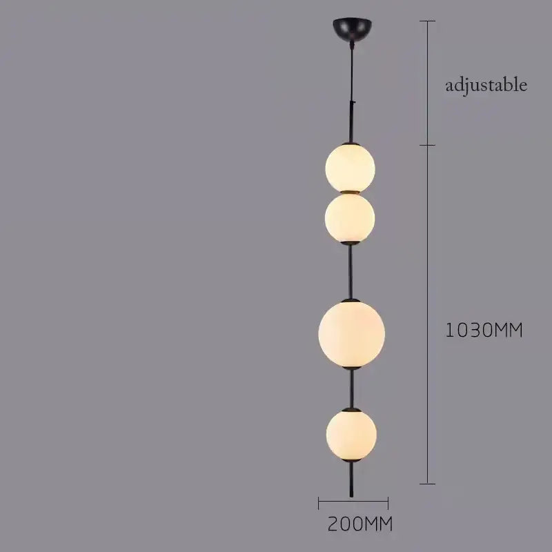 Modern frosted white glass ball pendant lamp for dining room