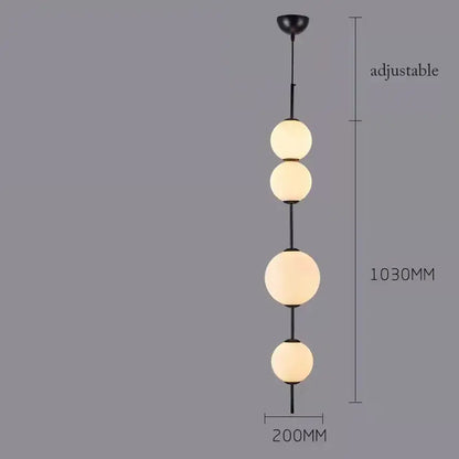 Modern frosted white glass ball pendant lamp for dining room