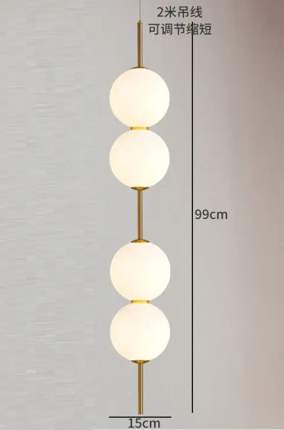 Modern frosted white glass ball pendant lamp for dining room