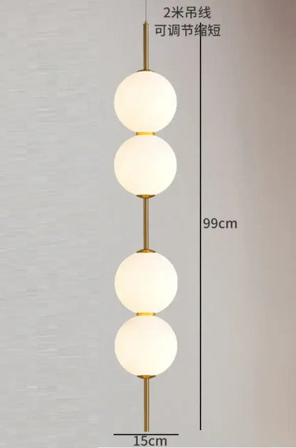 Modern frosted white glass ball pendant lamp for dining room