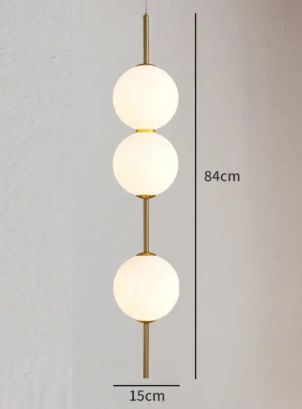 Modern frosted white glass ball pendant lamp for dining room