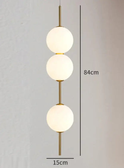 Modern frosted white glass ball pendant lamp for dining room