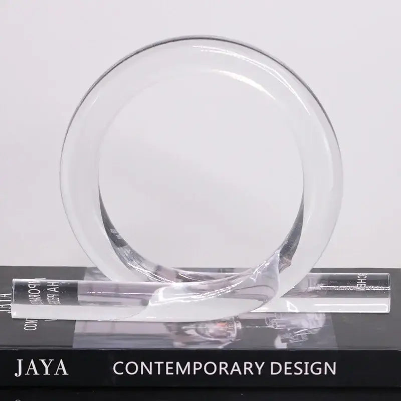 Modern geometric acrylic rope knot sculpture living room decor