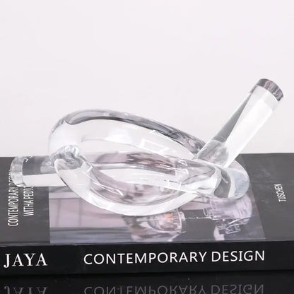 Modern geometric acrylic rope knot sculpture living room decor