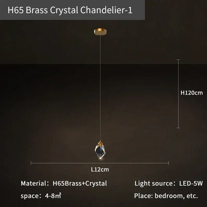 Modern geometric black & gold crystal diamond chandelier stairwell light