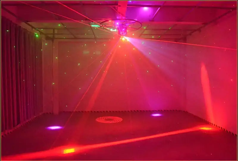 Modern geometric black light bar strobe red & green laser ktv light