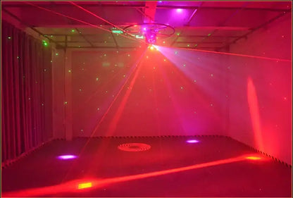 Modern geometric black light bar strobe red & green laser ktv light