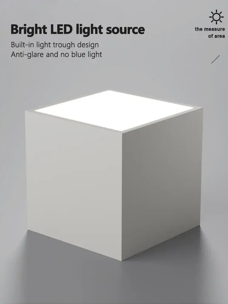 Modern geometric black & white cube bedroom ceiling lamp