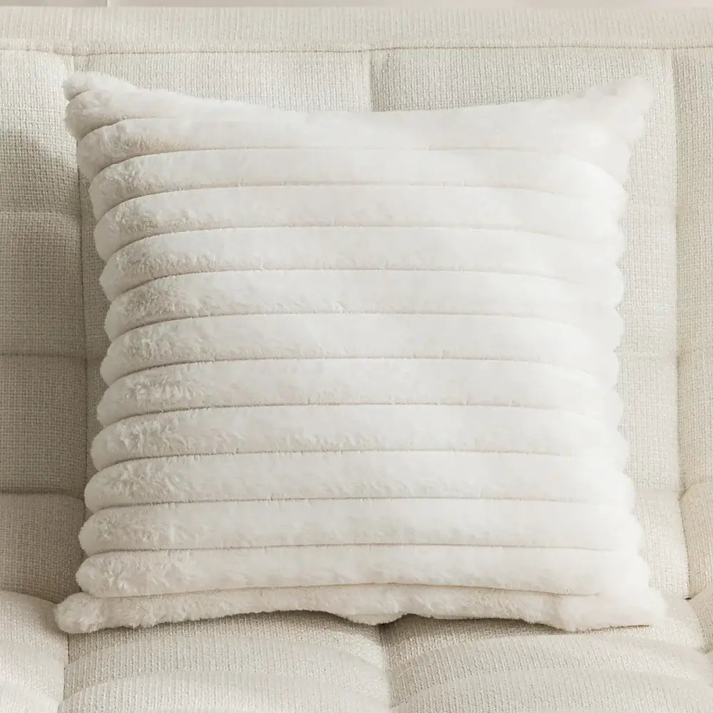 Modern geometric black & white embroidered pillow cover living room