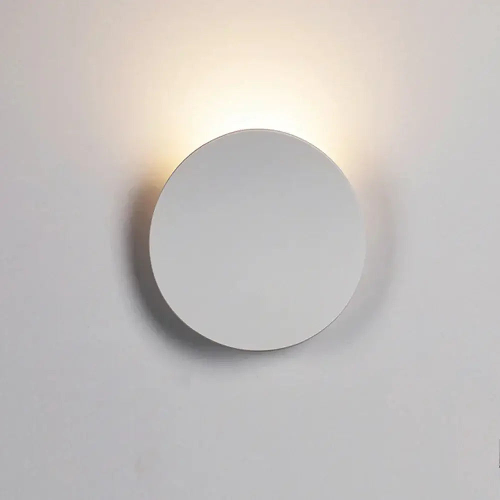 Modern geometric black & white led wall light – living room sconce