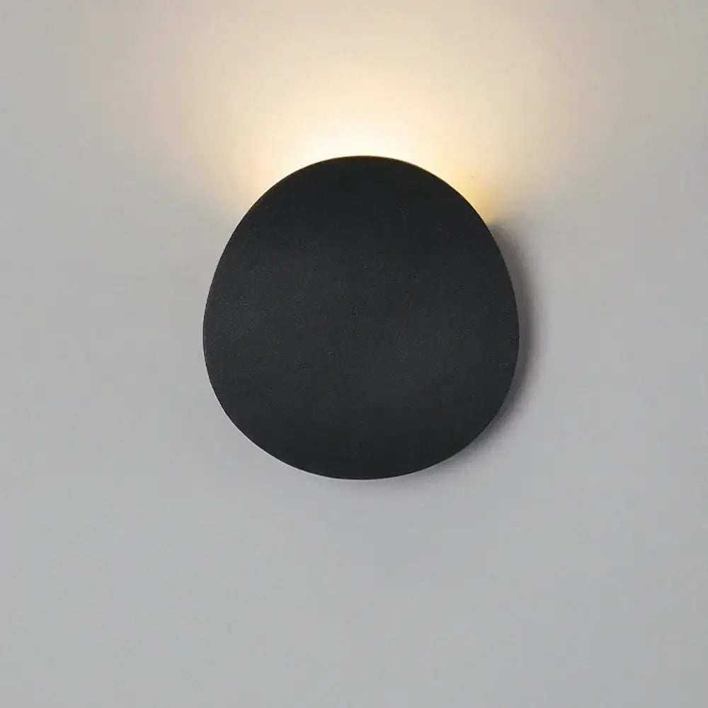 Modern geometric black & white led wall light – living room sconce