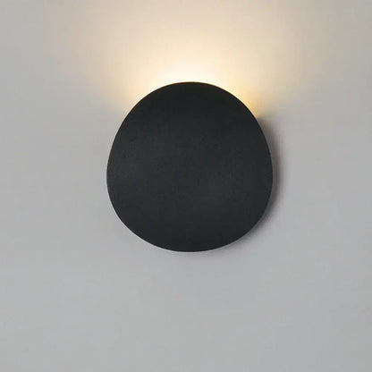 Modern geometric black & white led wall light – living room sconce