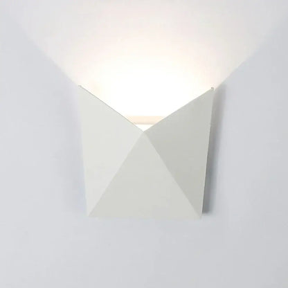 Modern geometric black & white led wall light – living room sconce