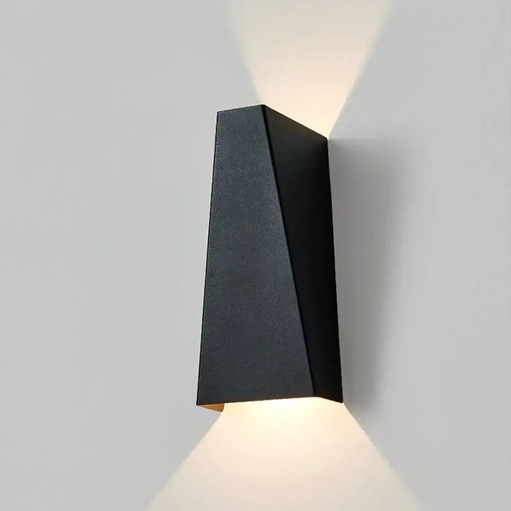 Modern geometric black & white led wall light – living room sconce