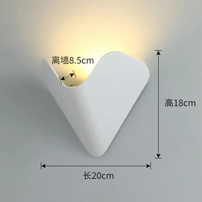 Modern geometric black & white led wall light – living room sconce
