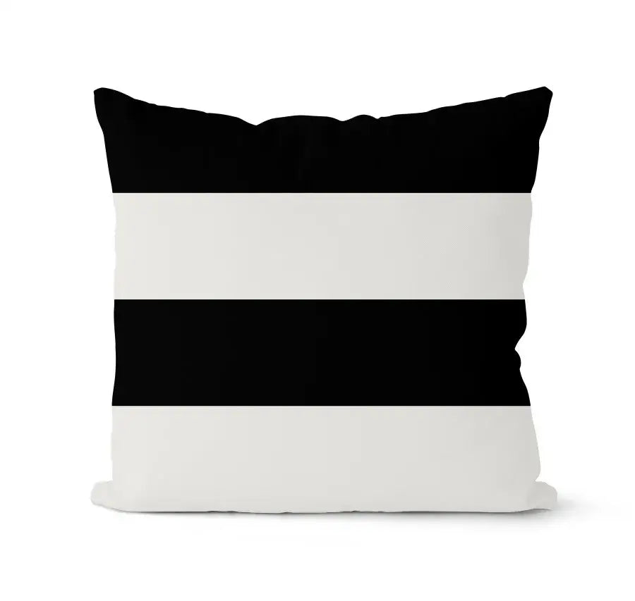 Modern geometric black & white pillowcase set – living room cushion