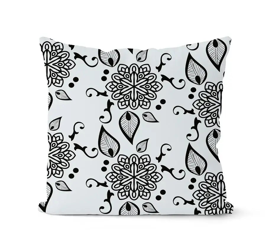 Modern geometric black & white pillowcase set – living room cushion