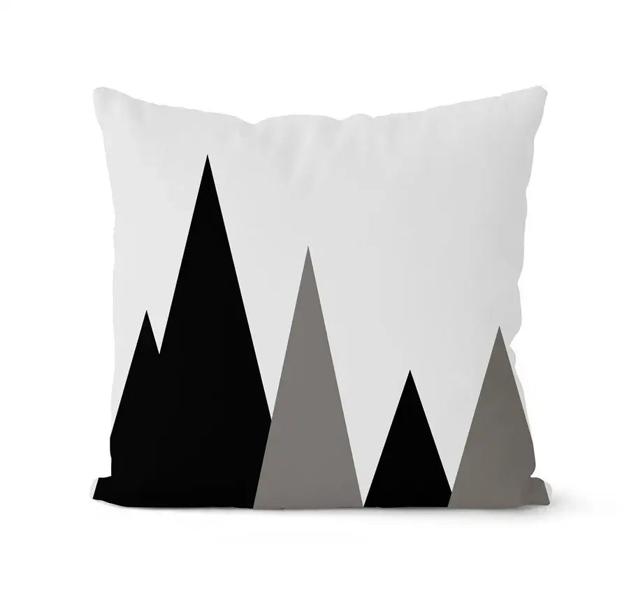 Modern geometric black & white pillowcase set – living room cushion