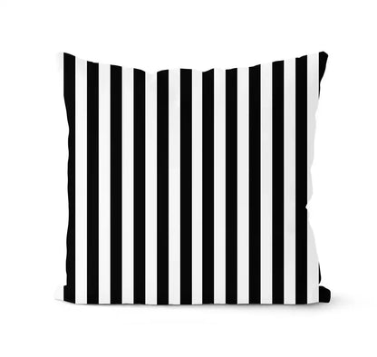 Modern geometric black & white pillowcase set – living room cushion