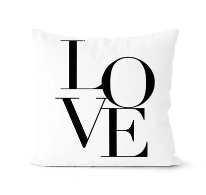 Modern geometric black & white pillowcase set – living room cushion