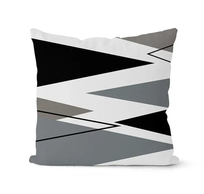 Modern geometric black & white pillowcase set – living room cushion