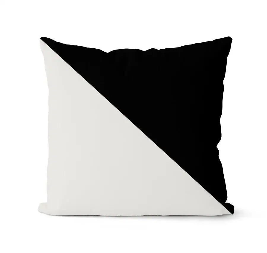 Modern geometric black & white pillowcase set – living room cushion