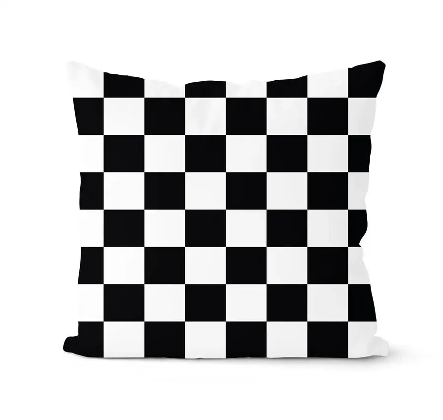 Modern geometric black & white pillowcase set – living room cushion