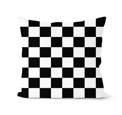Modern geometric black & white pillowcase set – living room cushion