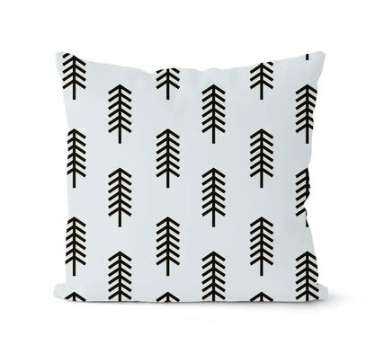 Modern geometric black & white pillowcase set – living room cushion