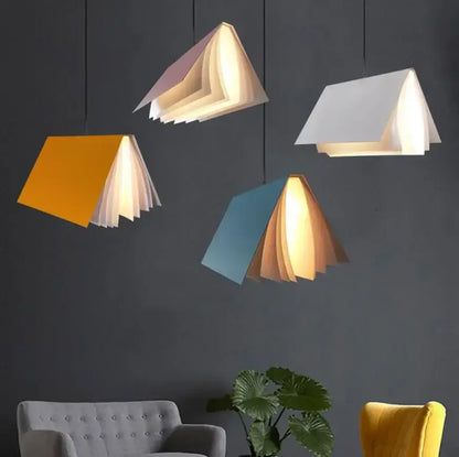Modern geometric book pendant lamp bedroom lighting