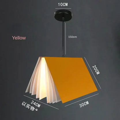 Modern geometric book pendant lamp bedroom lighting