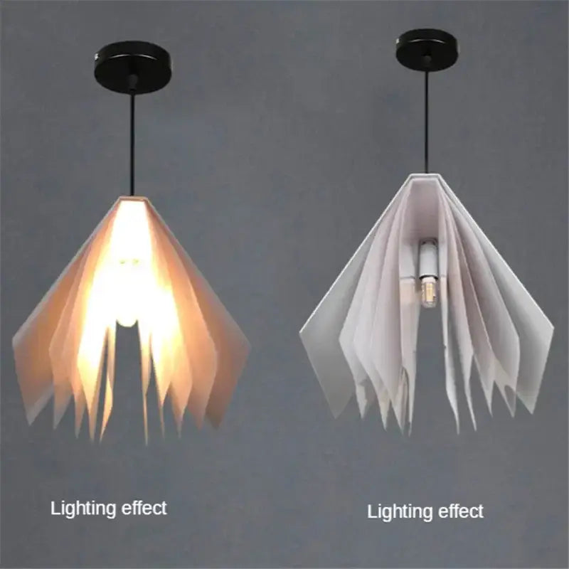 Modern geometric book pendant lamp bedroom lighting