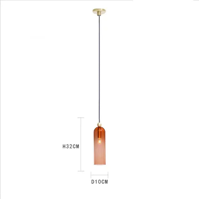 Modern geometric brass & black glass pendant light dining room