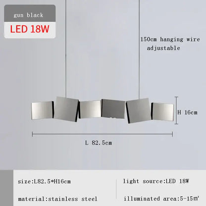 Modern geometric bronze & dark gray pendant light dining room
