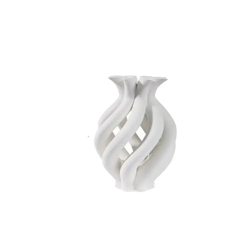Modern geometric ceramic spiral vase set living room decor