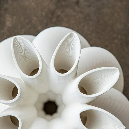 Modern geometric ceramic spiral vase set living room decor