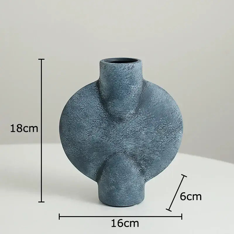 Modern geometric ceramic vase set of 4 living room decor
