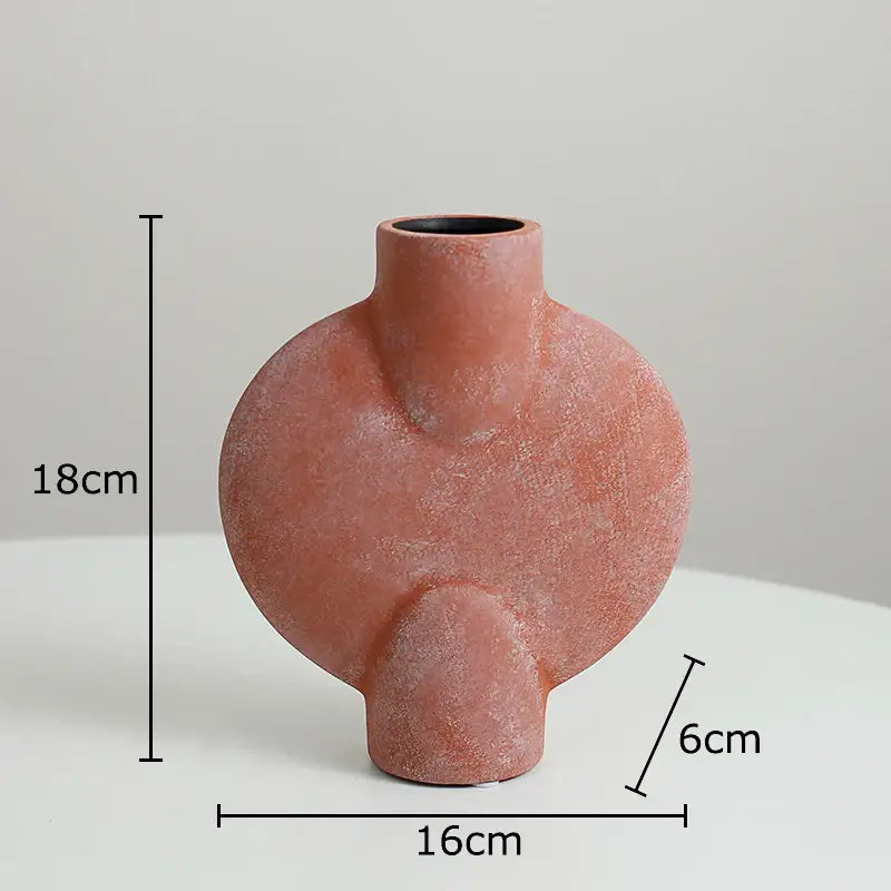 Modern geometric ceramic vase set of 4 living room decor