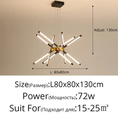 Modern geometric chrome & gold dimmable led ceiling light dining room