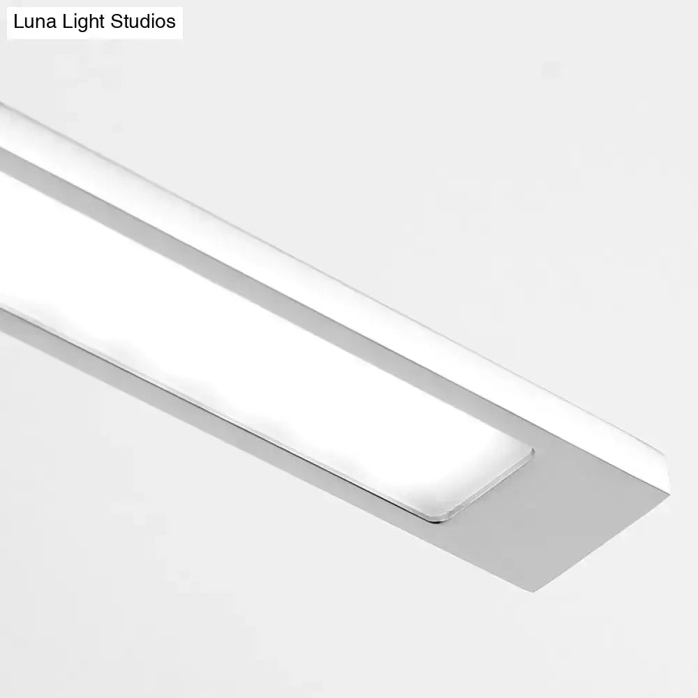 Modern geometric chrome vanity light fixture bathroom wall lamp