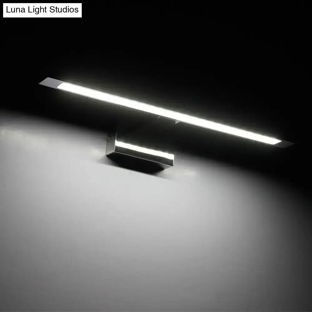Modern geometric chrome vanity light fixture bathroom wall lamp